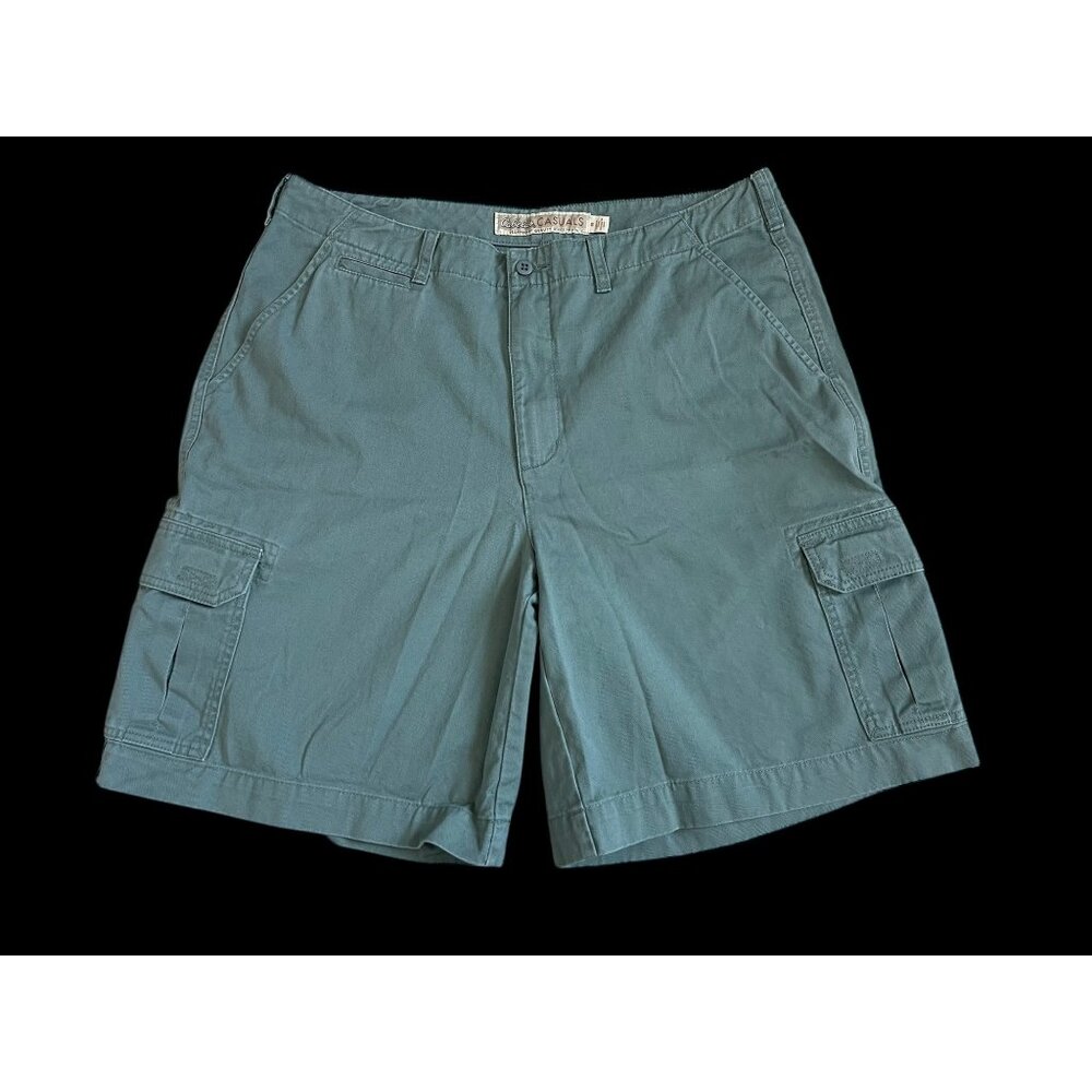 Cabela’s Casuals Men’s Cargo Shorts Teal Green Outdoor Hiking Size 38 Waist 36